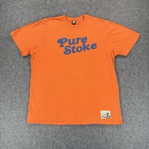 Vintage Hollister Pure Stoke T-Shirt Orange Blue Graphic Men’s XXL 2XL